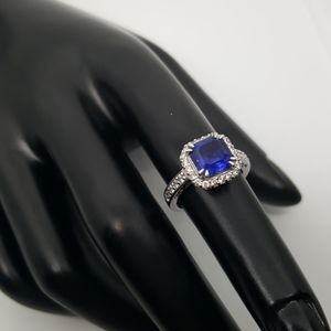 Blue Sapphire & Silver Ring, last chance